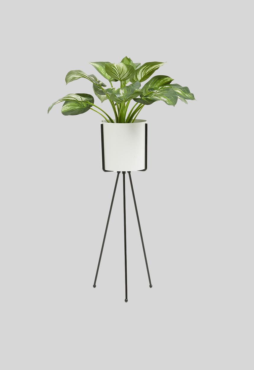 Sixth Floor - Lana planter with stand - white