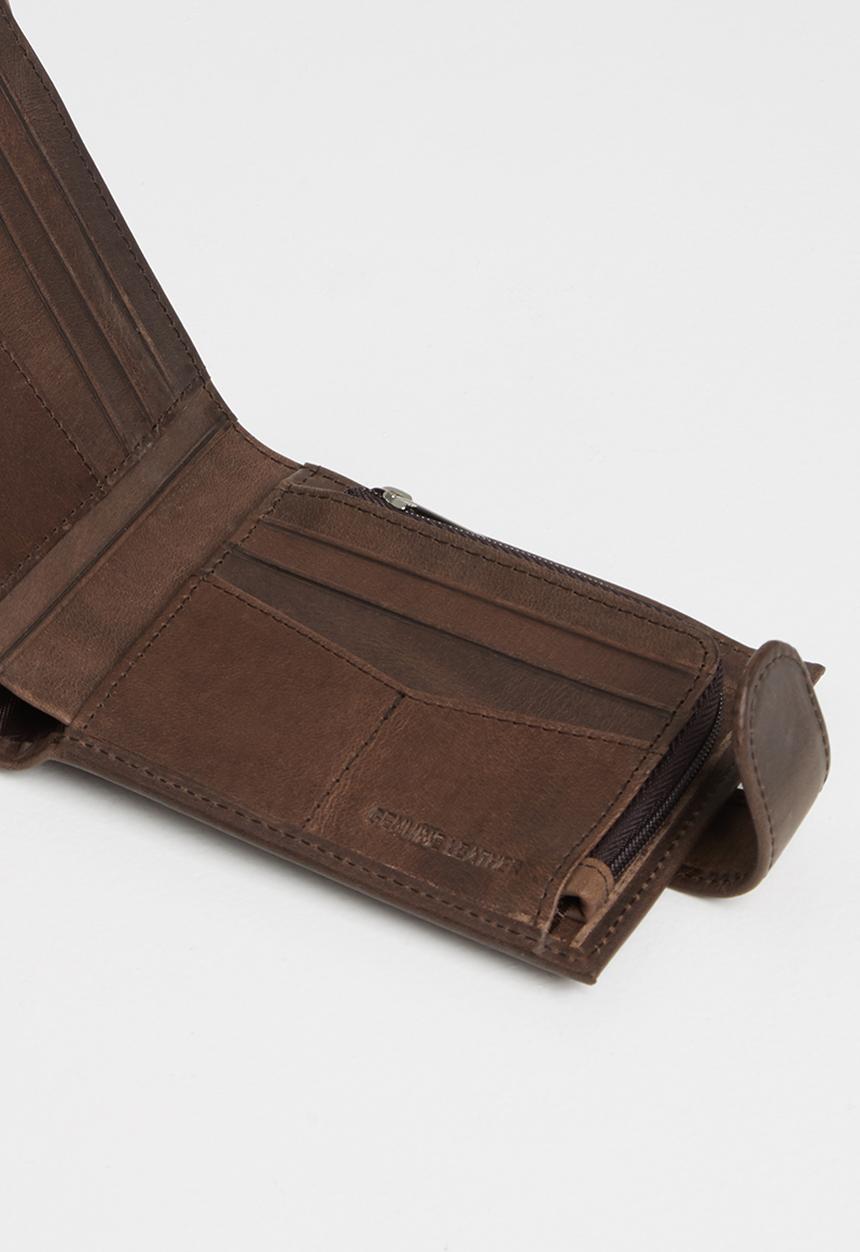 JEEP - Clip zip wallet - brown