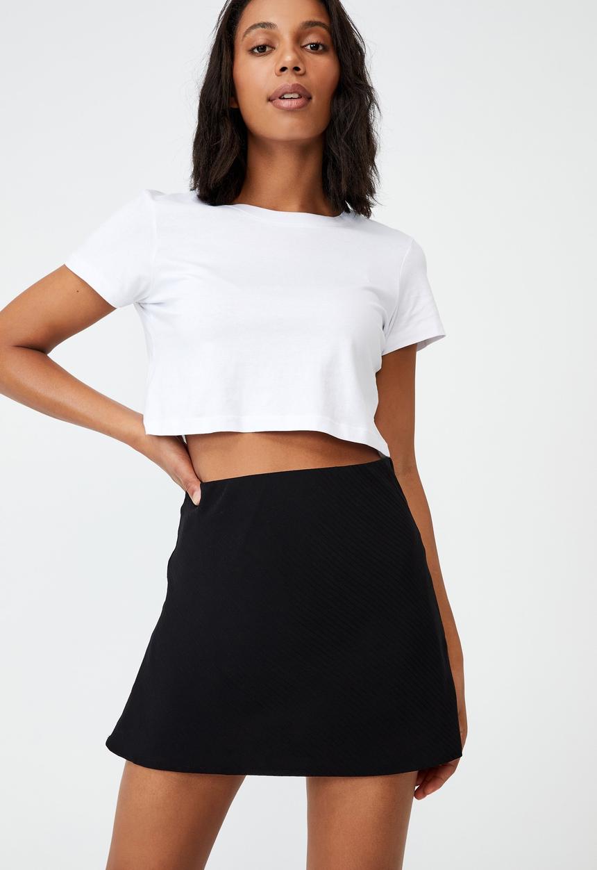 Cotton On - Woven kaity slip mini skirt - black