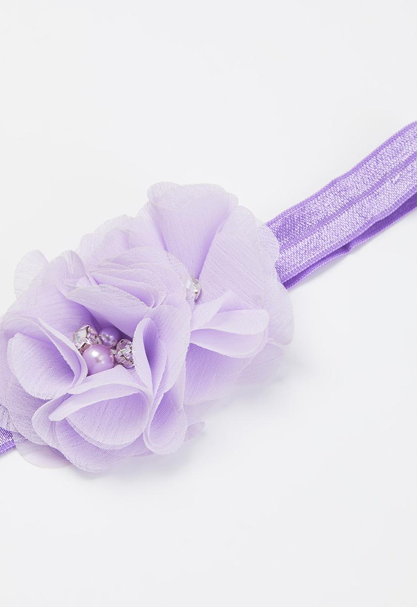 Pop Candy - Girls booties & headband set - lilac