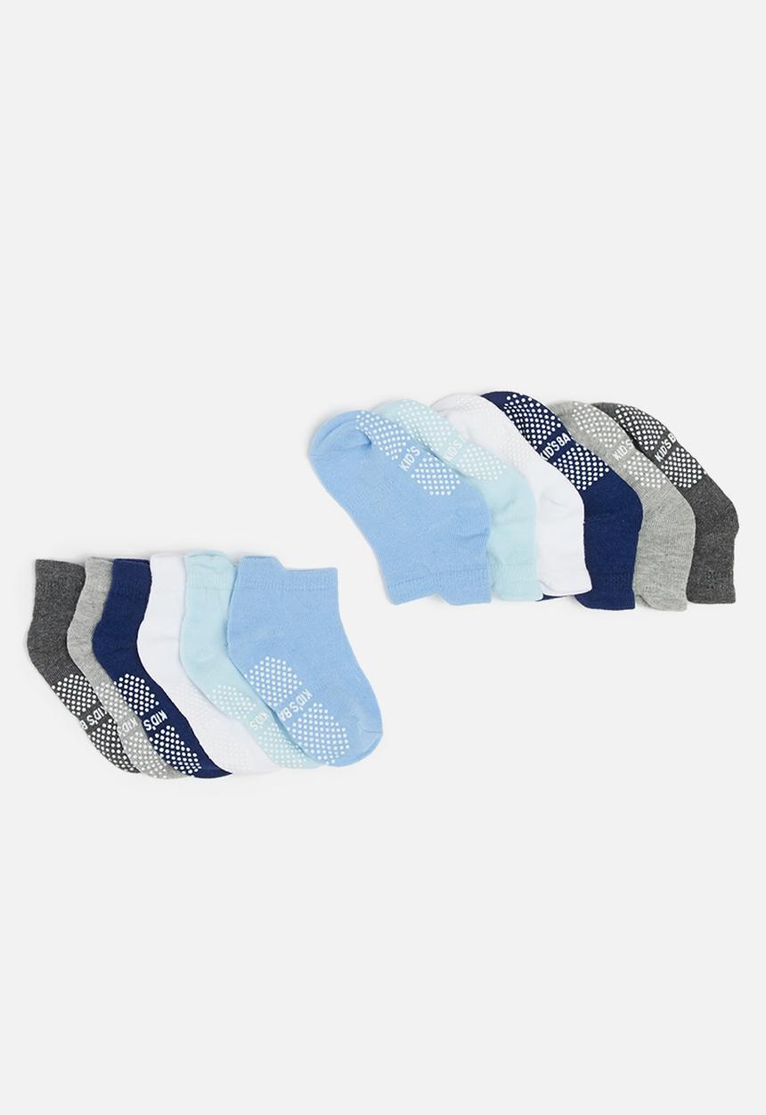 Pop Candy - Baby boys 6 pack plain socks - multi