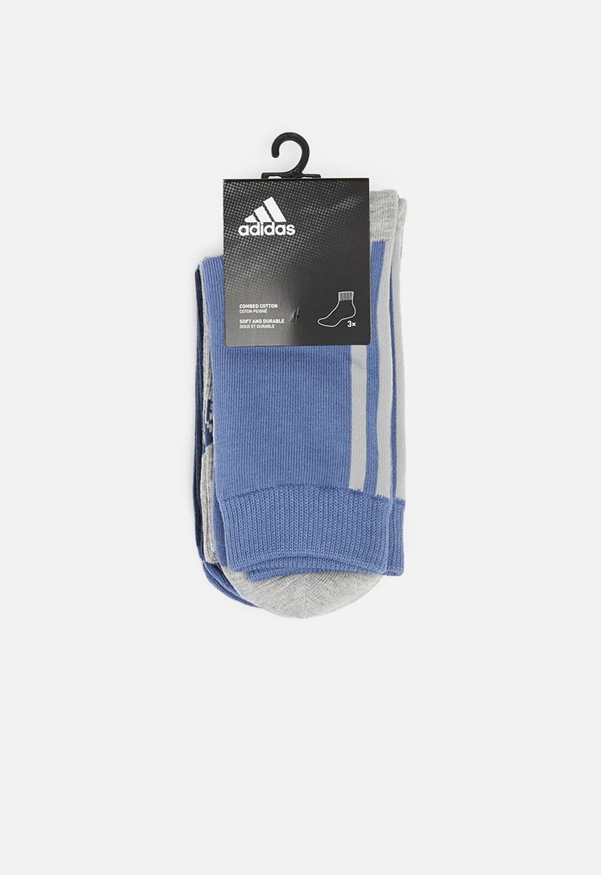 adidas Originals - Lk 3 pack ankle socks - blue & grey