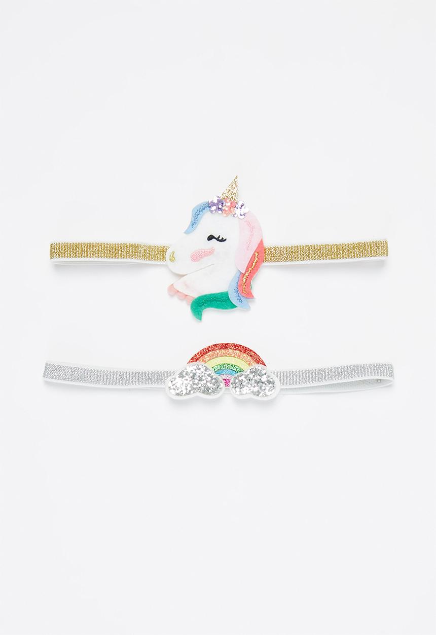 Pop Candy - Girls unicorn/rainbow hair clips - multi