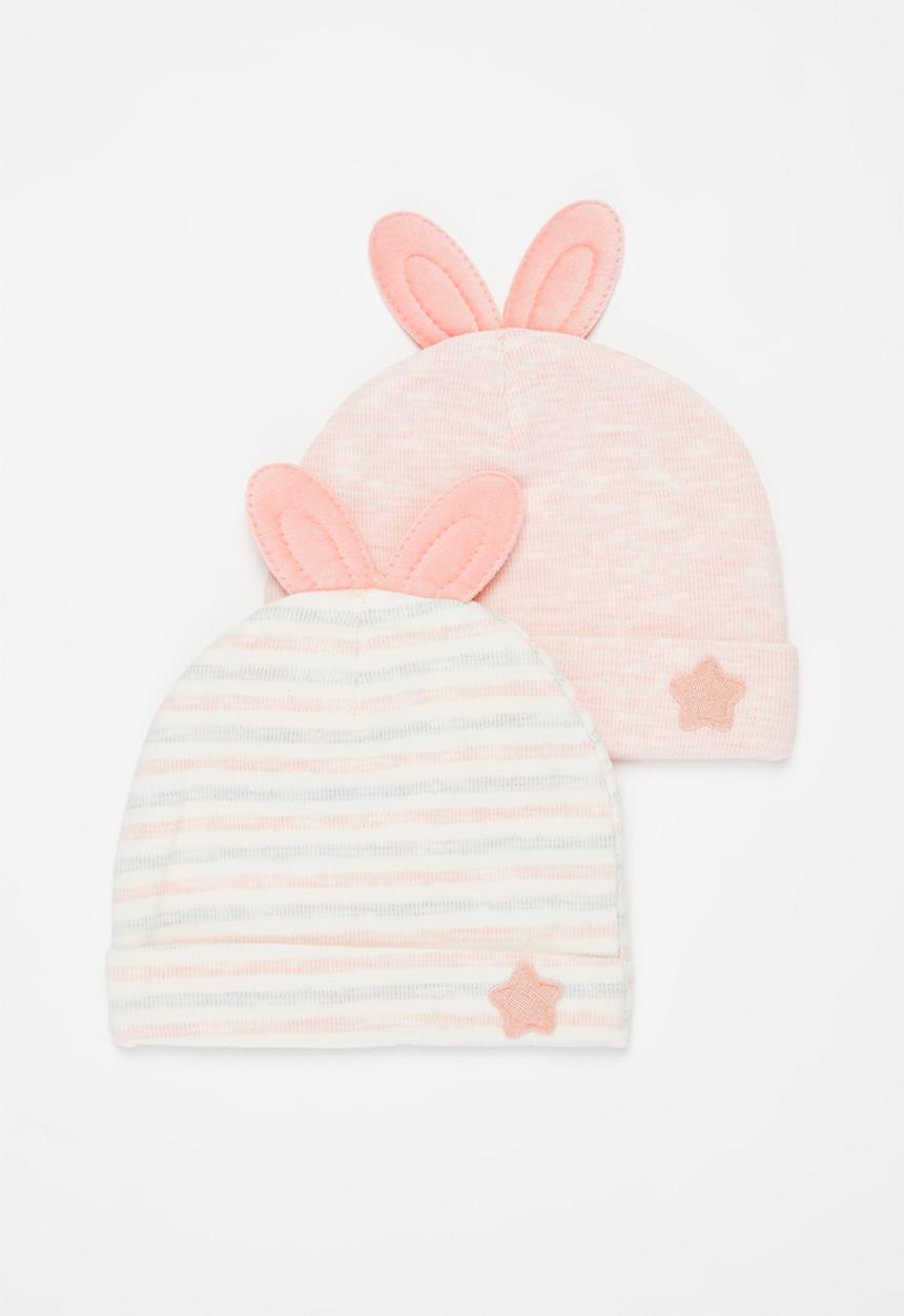 Pop Candy - Girls 2 pack bunny beanies - multi 