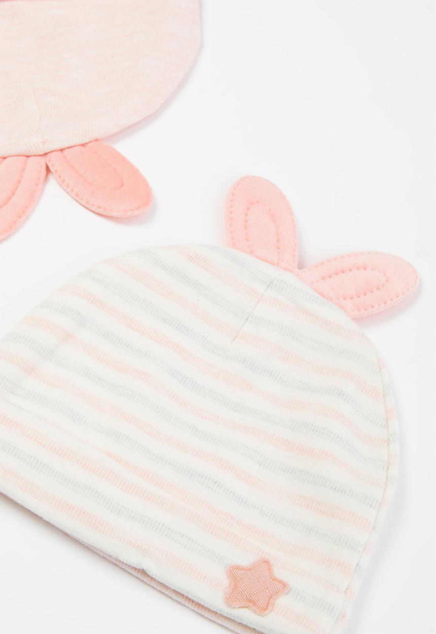 Pop Candy - Girls 2 pack bunny beanies - multi 