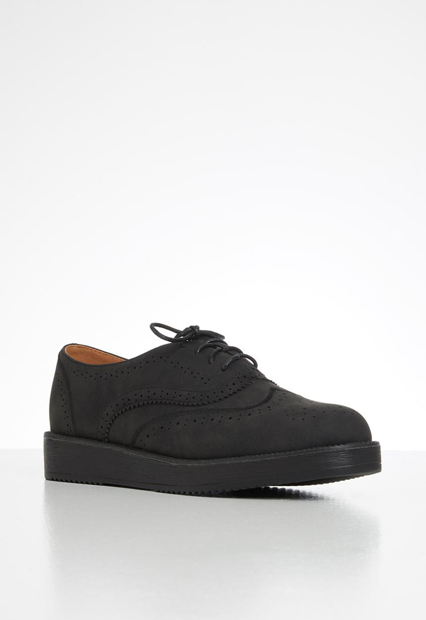 Jada - Lace-up brogue - black