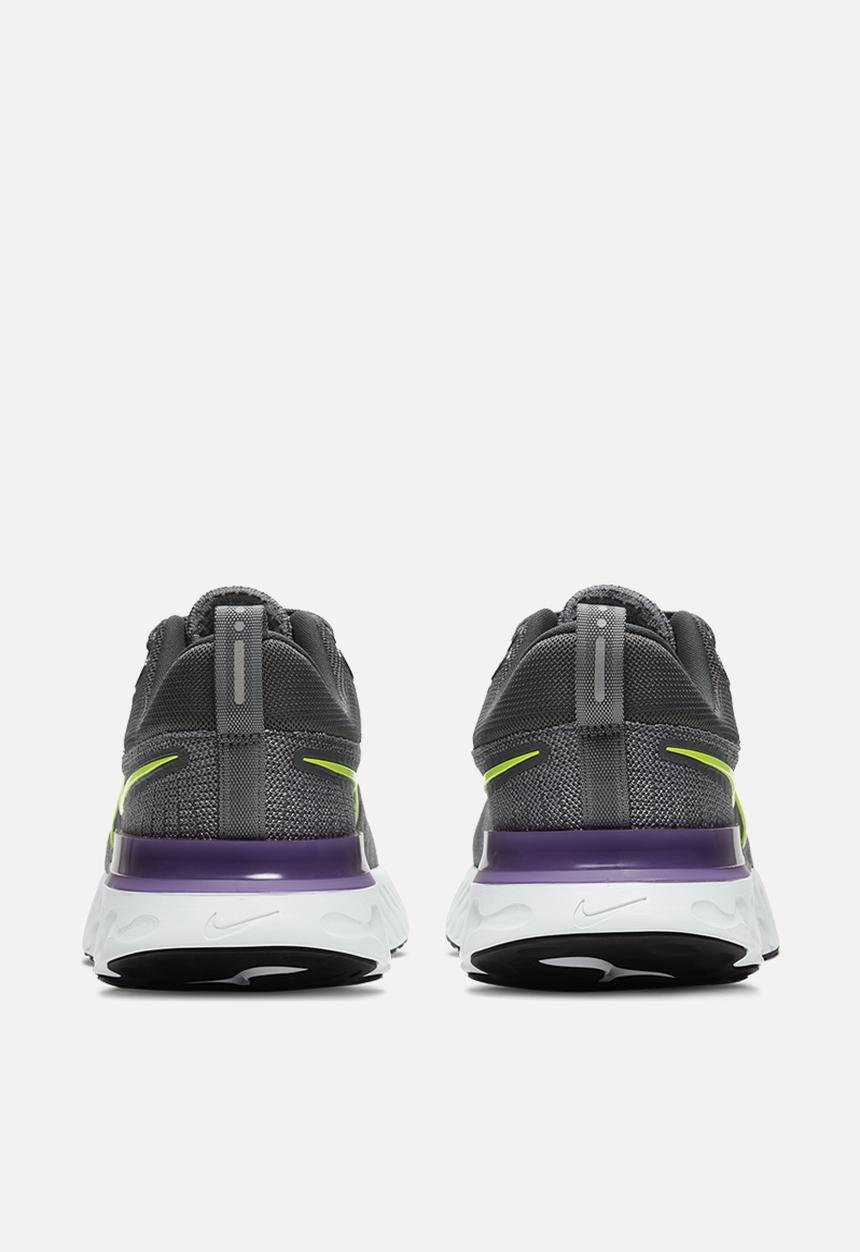 Nike - React infinity run flyknit 2 - particle grey/volt-iron grey-wild berry