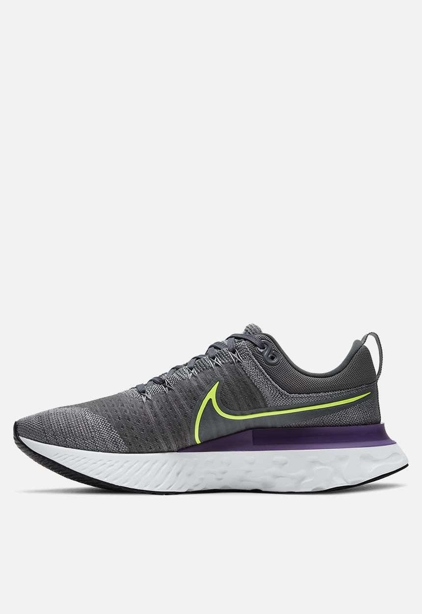 Nike - React infinity run flyknit 2 - particle grey/volt-iron grey-wild berry