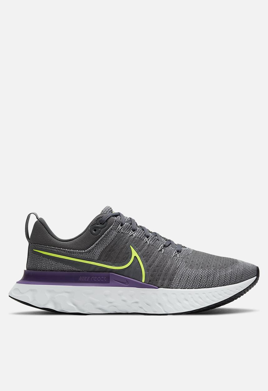 Nike - React infinity run flyknit 2 - particle grey/volt-iron grey-wild berry