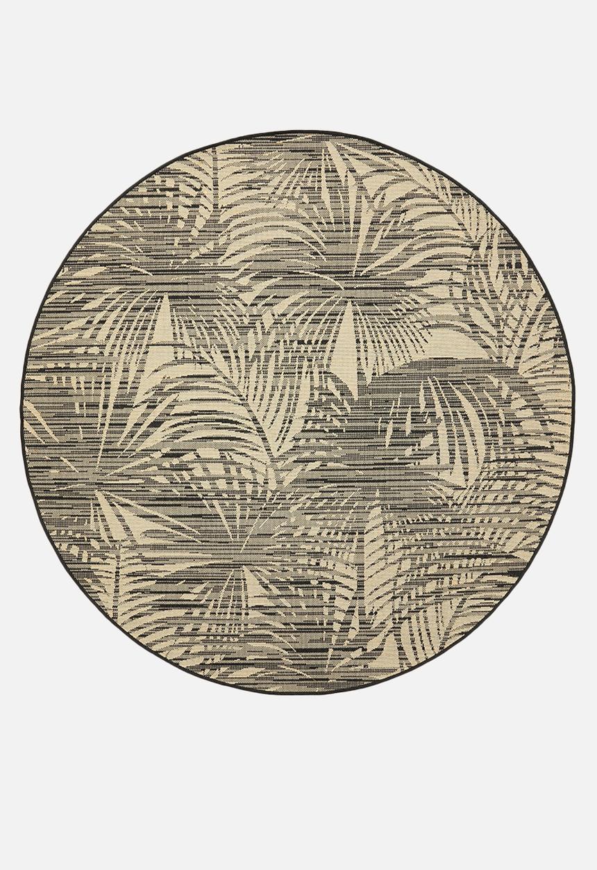 Hertex Haus - Cocos round rug - black