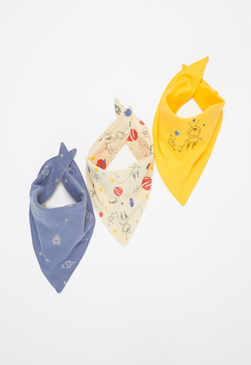 Pop Candy - Boys 3 pack bandana bib - multi