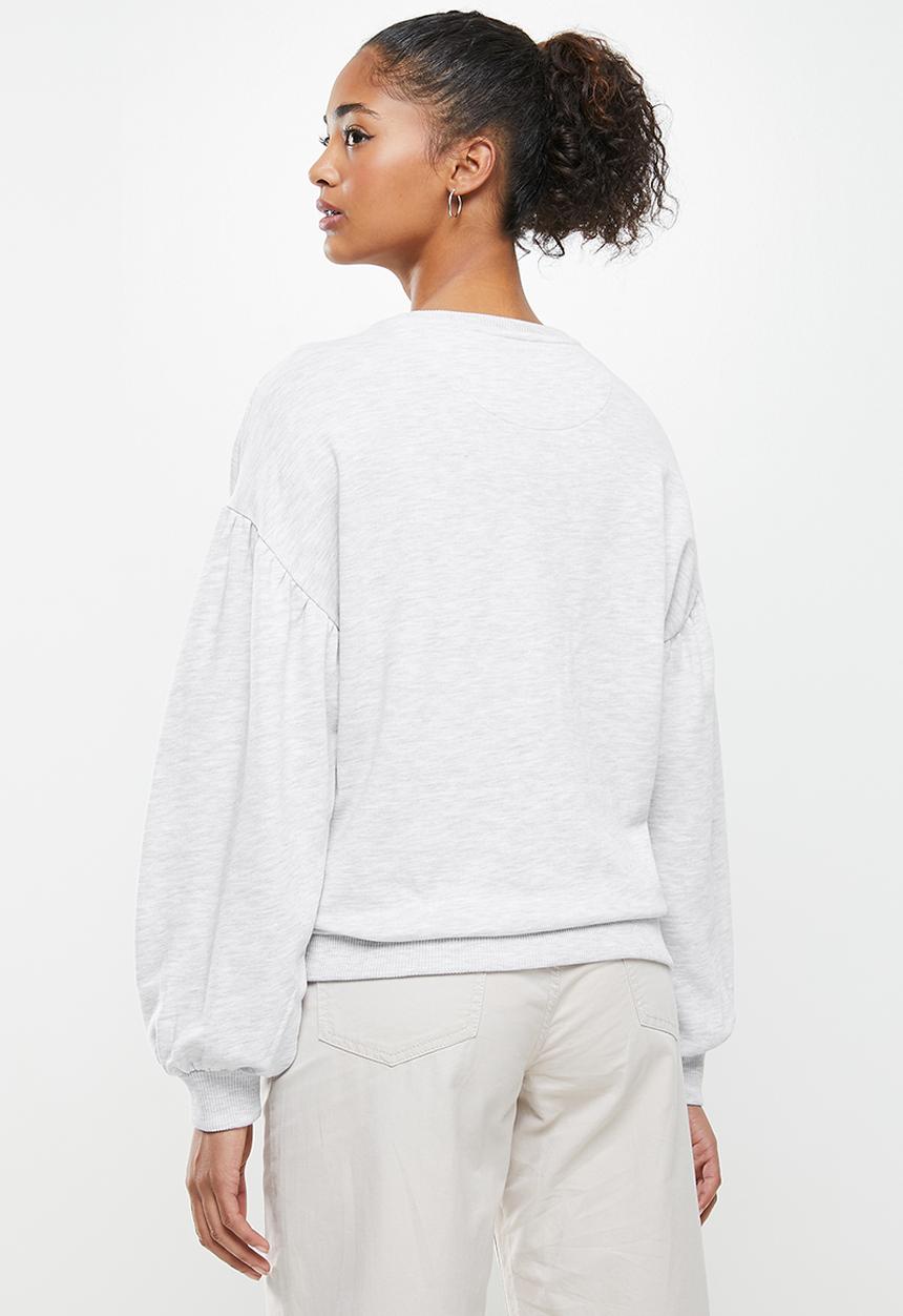 RVCA - Slouchy pullover crew - light heather
