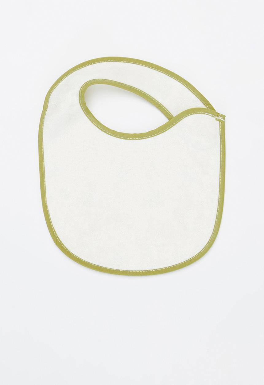 Pop Candy - Baby 2 pack bibs - green & white 