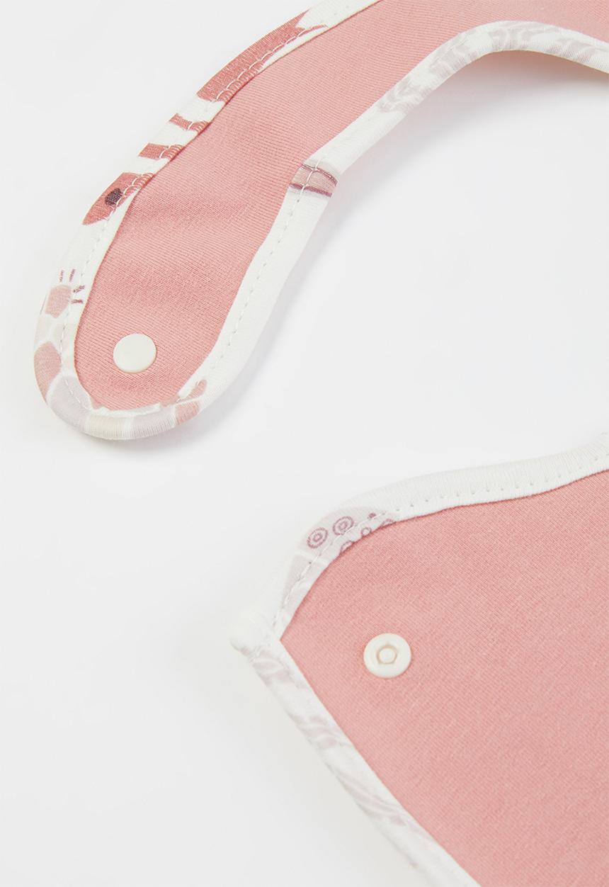 Pop Candy - Baby girls 2 pack bibs - pink & white