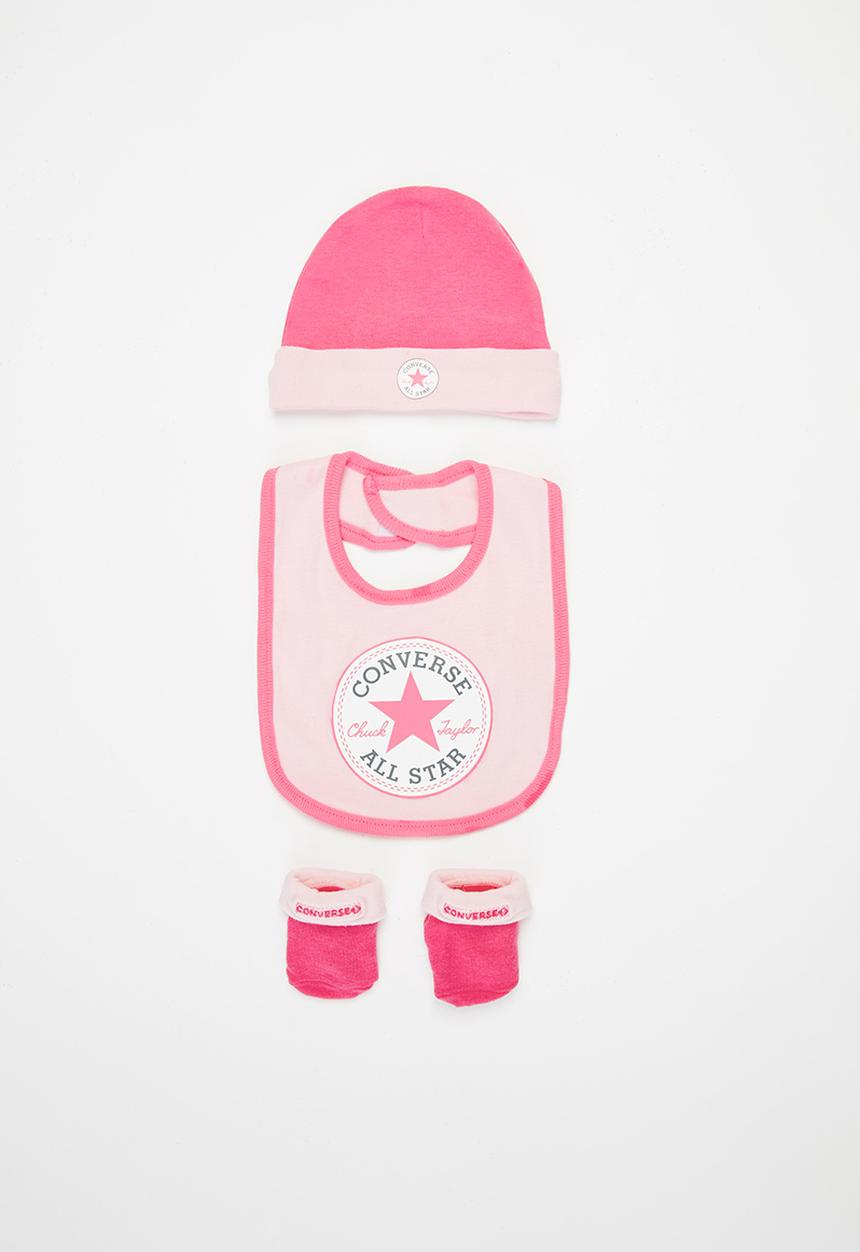 Converse - Chn core hang 3pc hat bib boot - pink