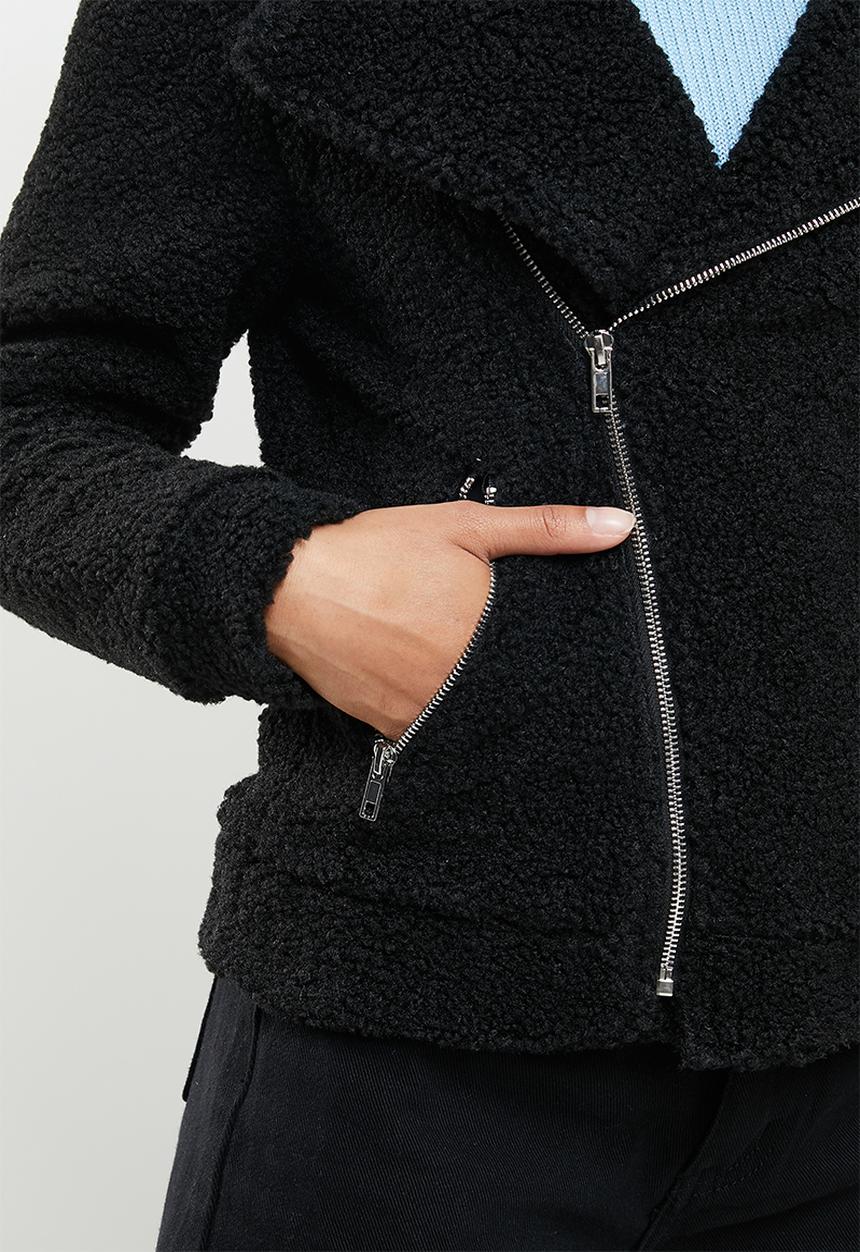Blake - Teddy jacket - black