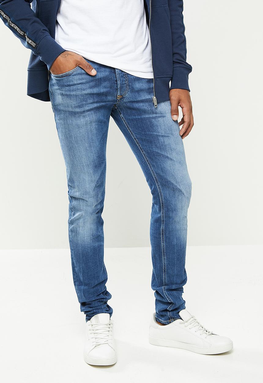 Diesel  - Sleenker-x l.32 trousers- mid blue