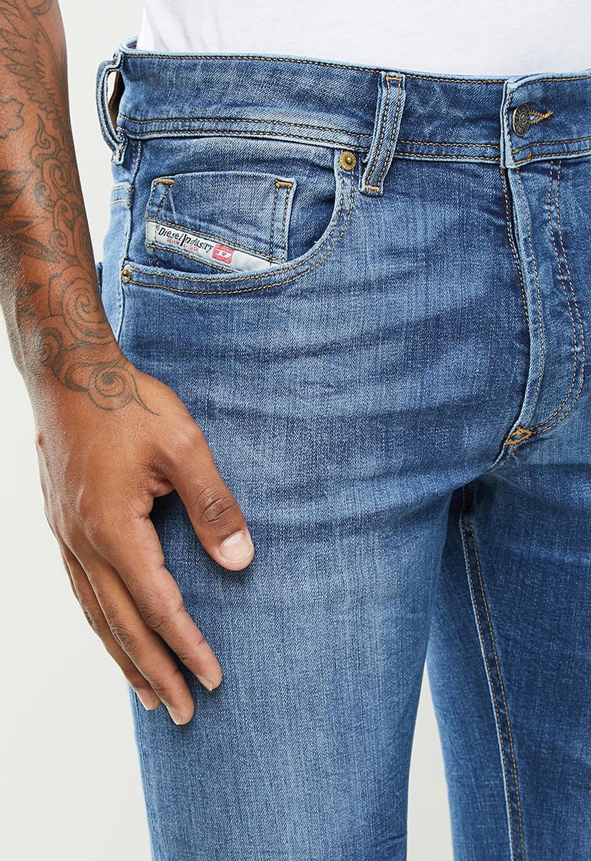 Diesel  - Sleenker-x l.32 trousers- mid blue