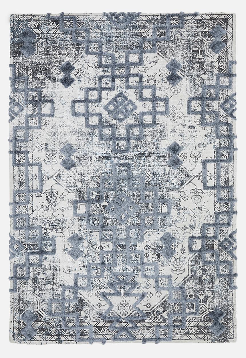 Sixth Floor - Thalia tufted printed rug - teal blue