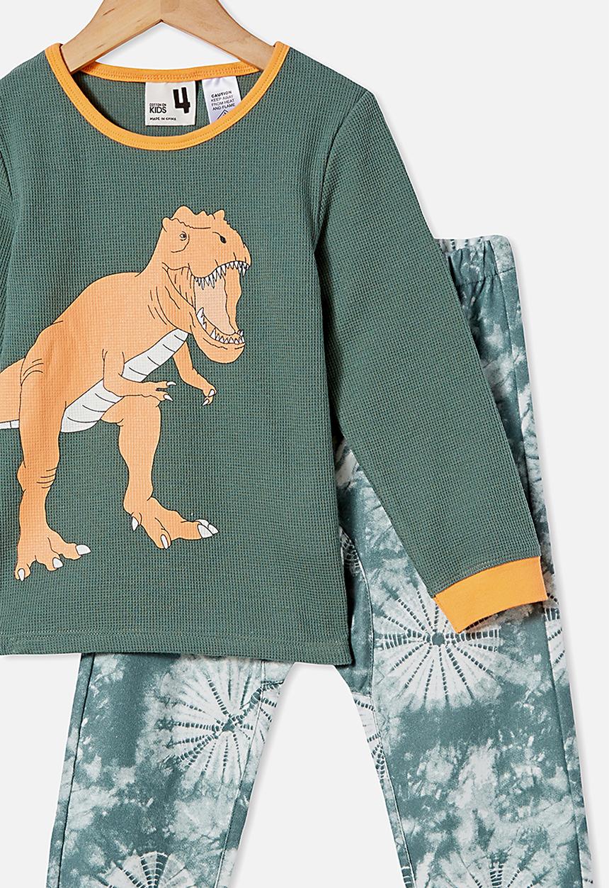 Cotton On - Noah long sleeve pyjama set - green