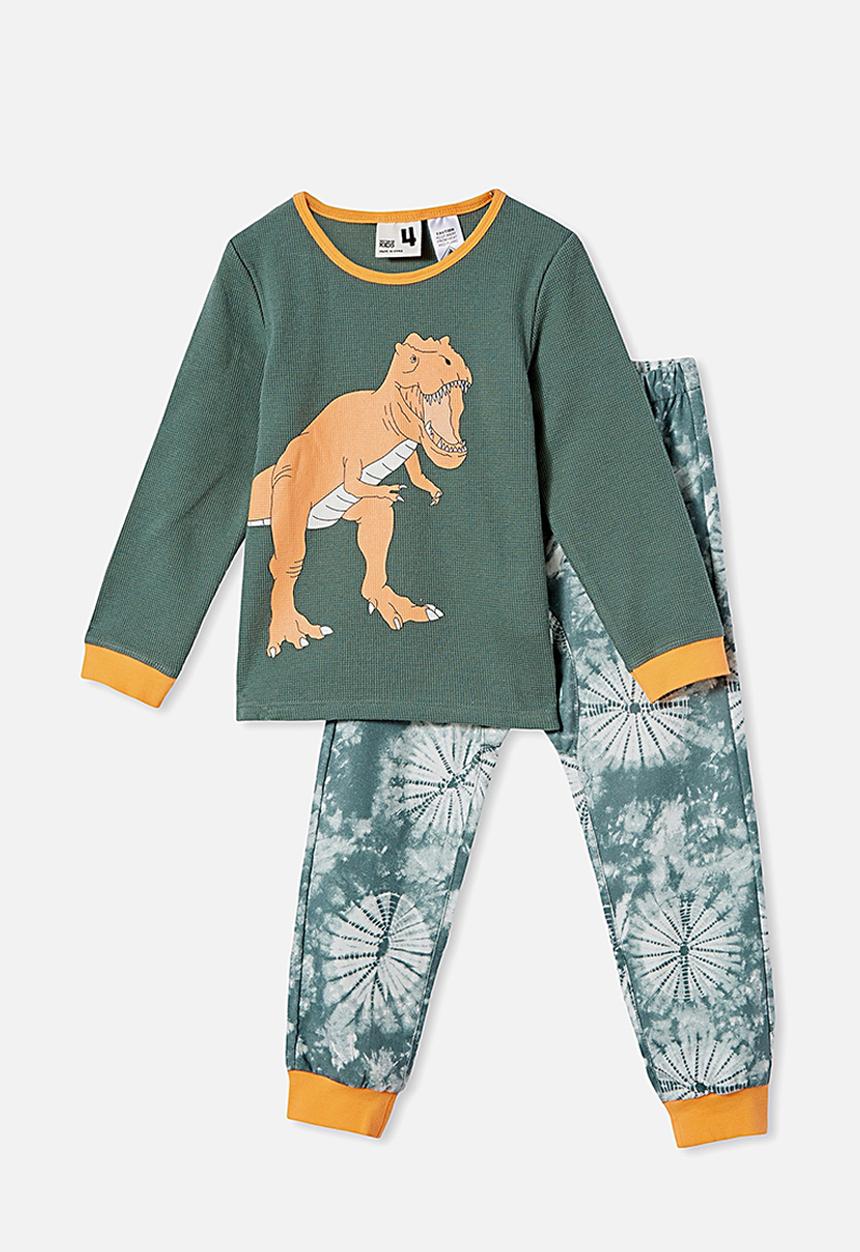 Cotton On - Noah long sleeve pyjama set - green
