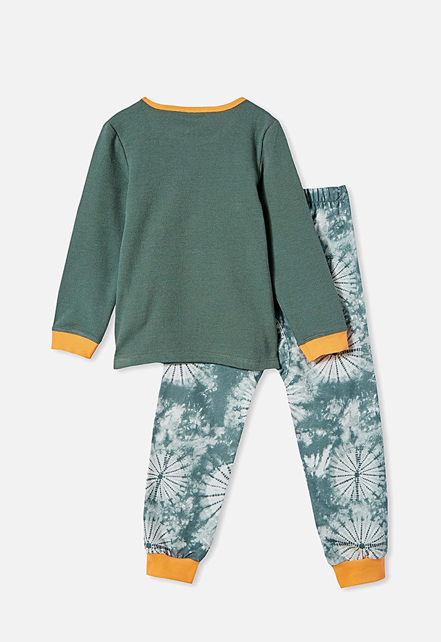 Cotton On - Noah long sleeve pyjama set - green