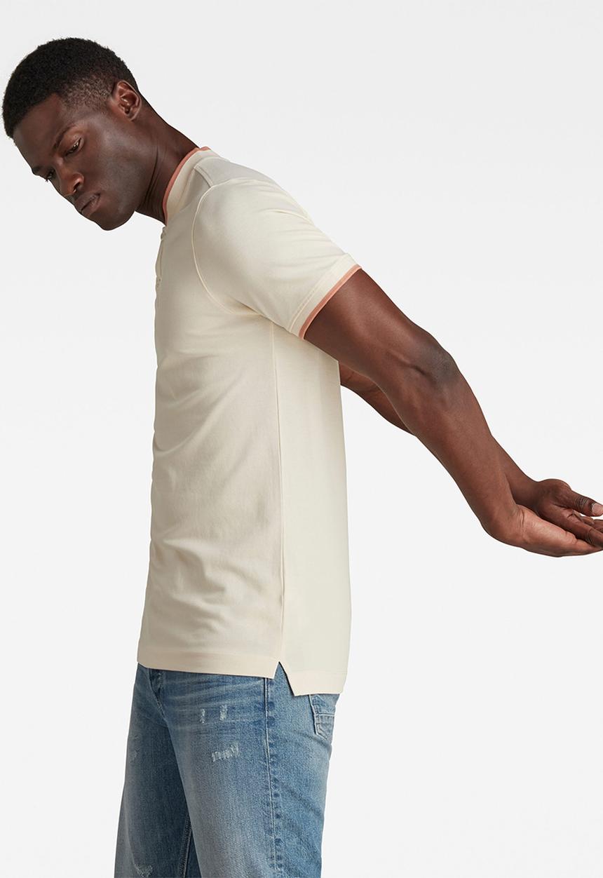 G-STAR - Sport collar slim short sleeve polo - ecru