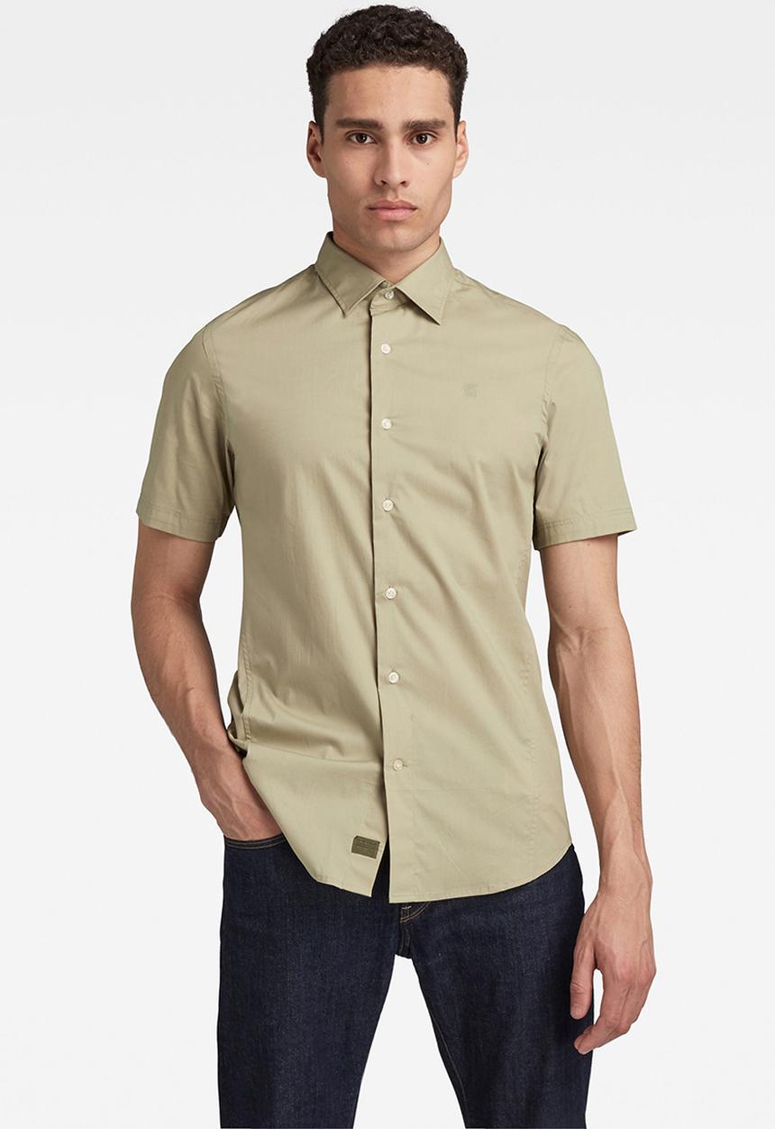 G-STAR - Dressed super slim short sleeve shirt - grege green