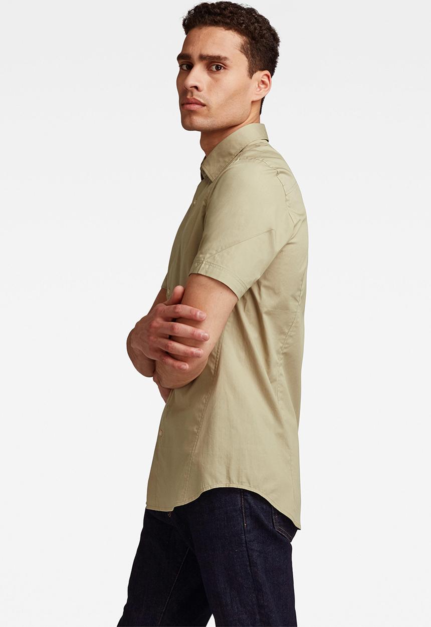 G-STAR - Dressed super slim short sleeve shirt - grege green