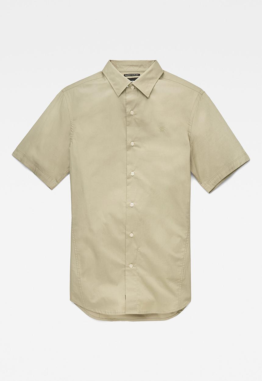 G-STAR - Dressed super slim short sleeve shirt - grege green