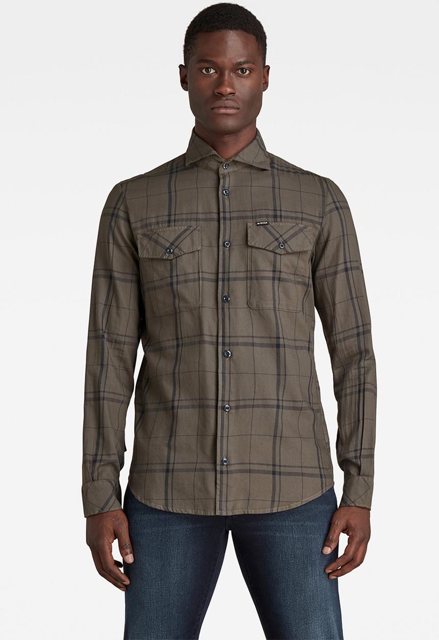 G-STAR - Marine service slim long sleeve shirt - dark grey 