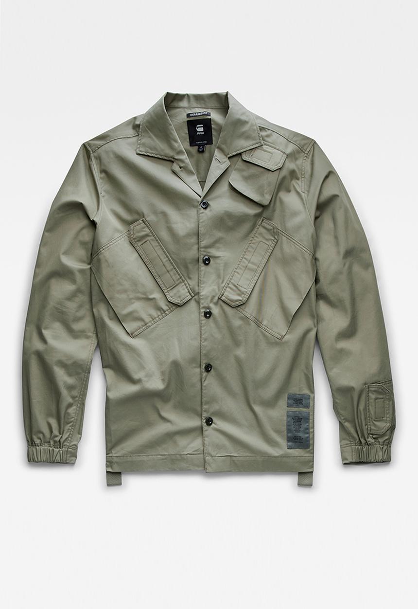 G-STAR - Multi slant pocket denim relaxed shirt - shamrock