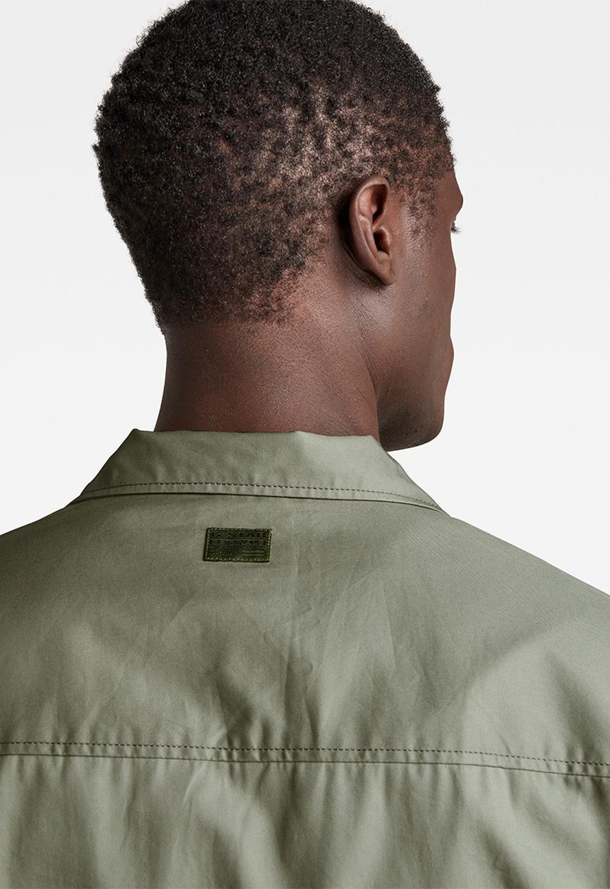 G-STAR - Multi slant pocket denim relaxed shirt - shamrock