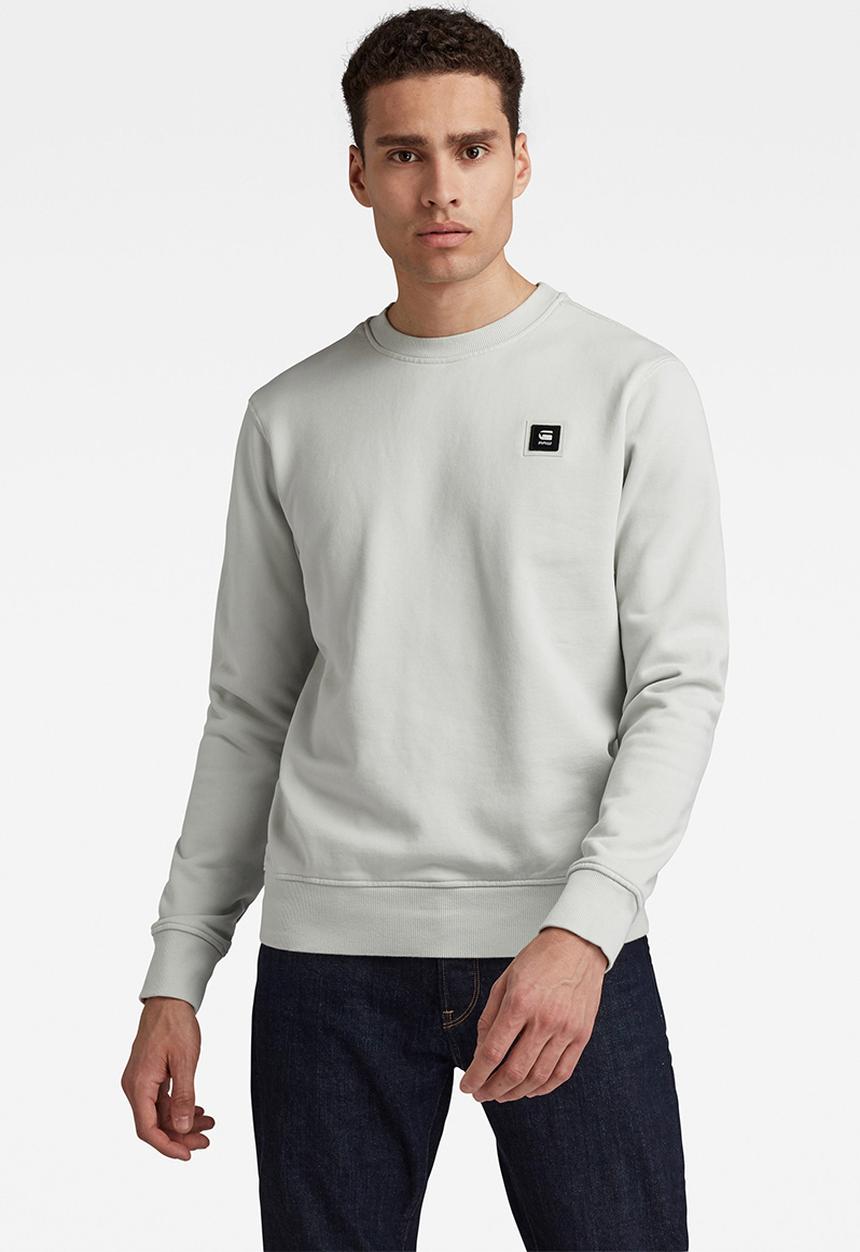 G-STAR - Logo badge sweat - light grey 