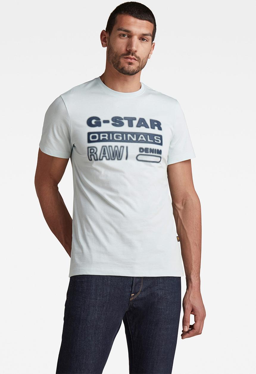 G-STAR - Originals HD graphic tee - light grey 