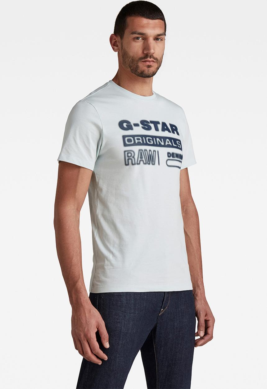 G-STAR - Originals HD graphic tee - light grey 