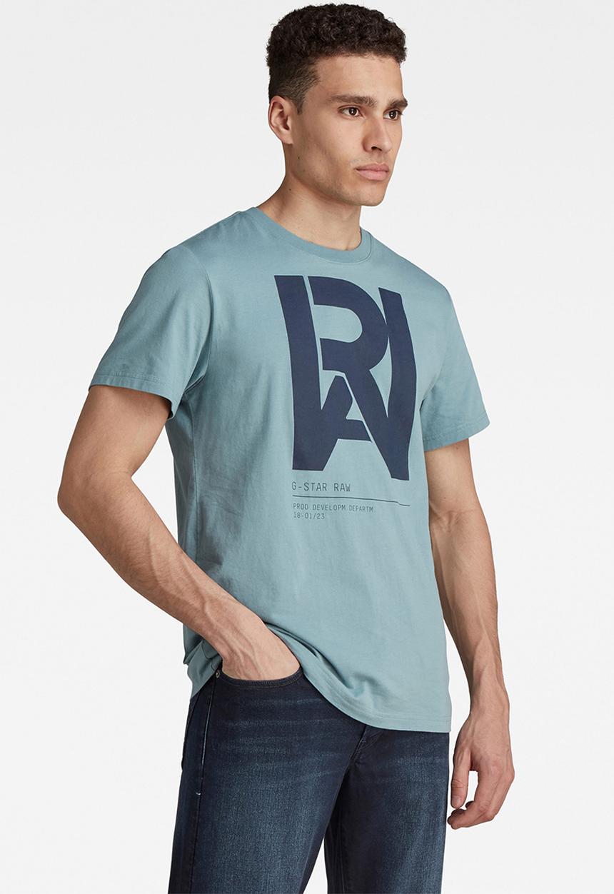 G-STAR - Graphic raw tee - blue 