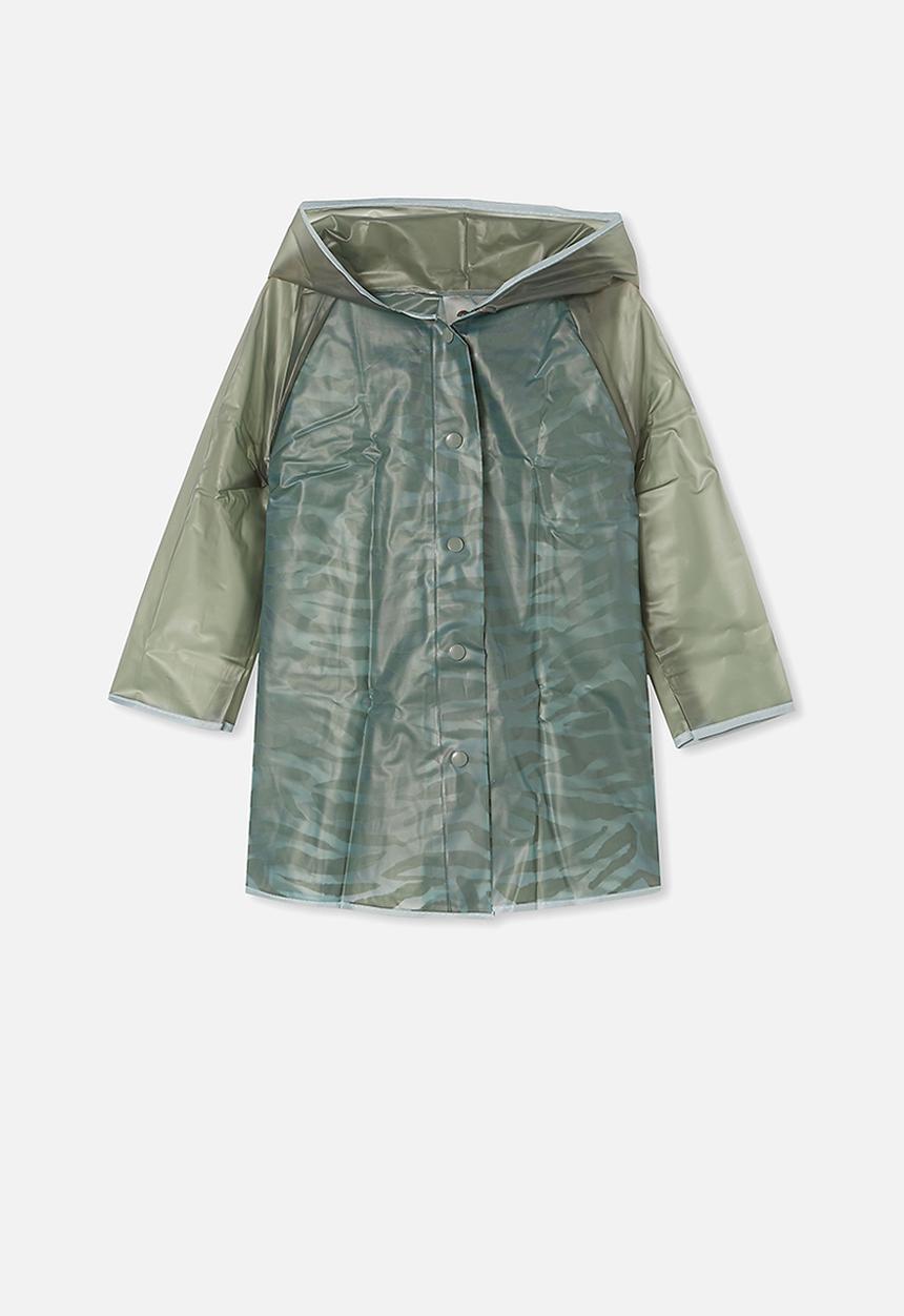 Cotton On - Cloudburst raincoat - swag green zebra