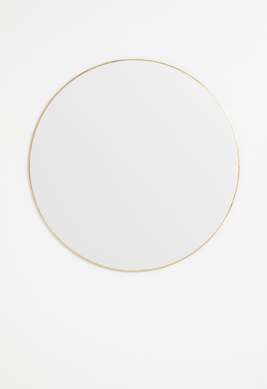 Sixth Floor - Cleo round mirror - gold 90cm