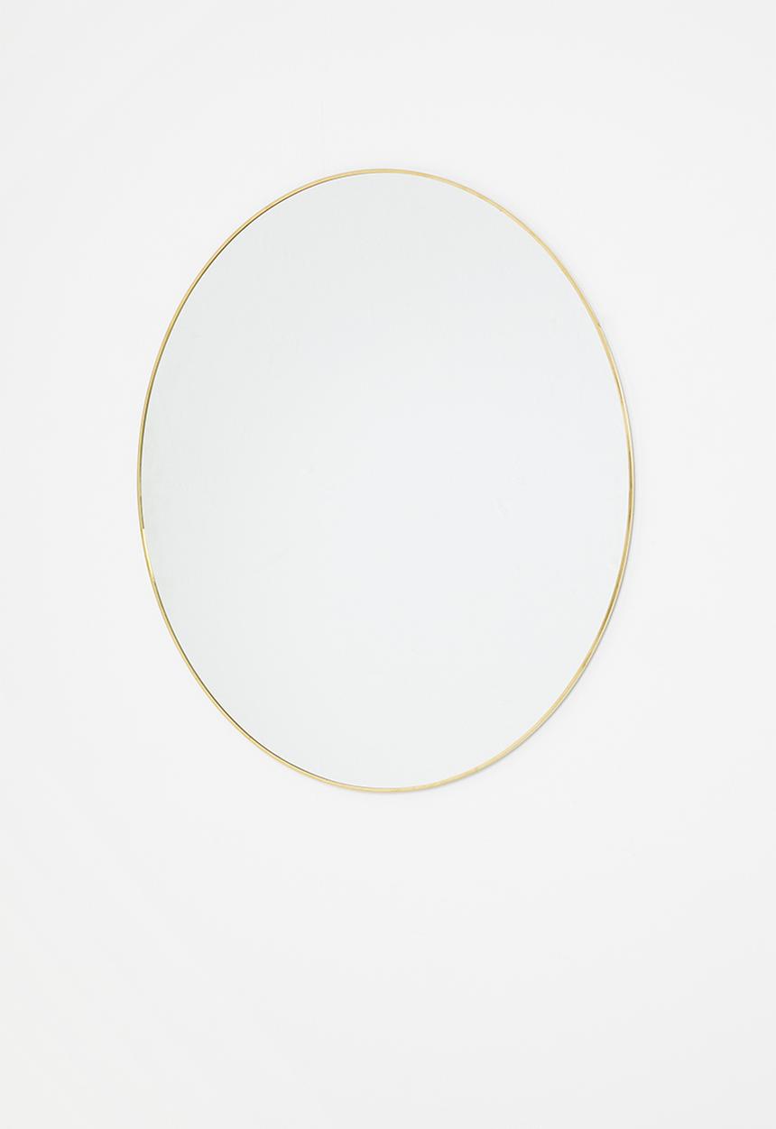Sixth Floor - Cleo round mirror - gold 90cm