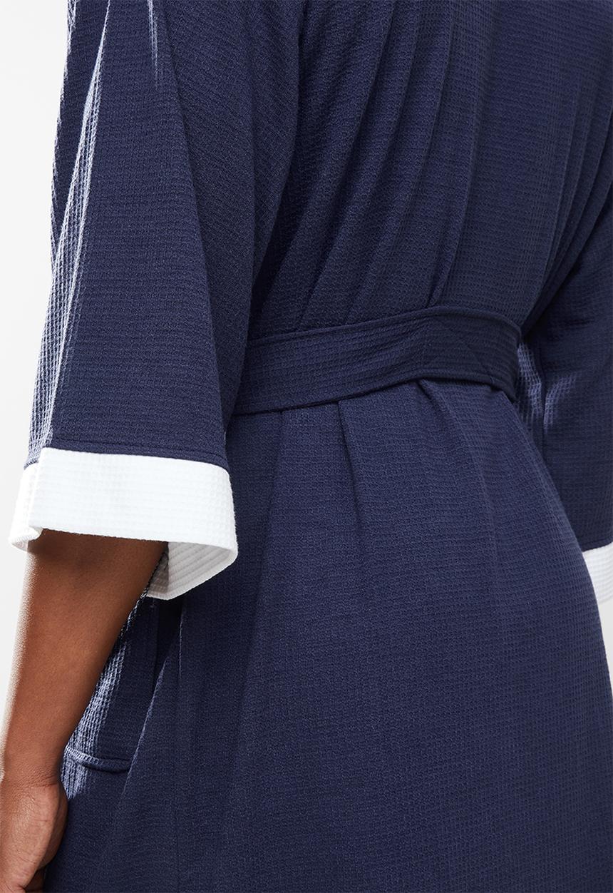 STYLE REPUBLIC - Waffle robe - navy