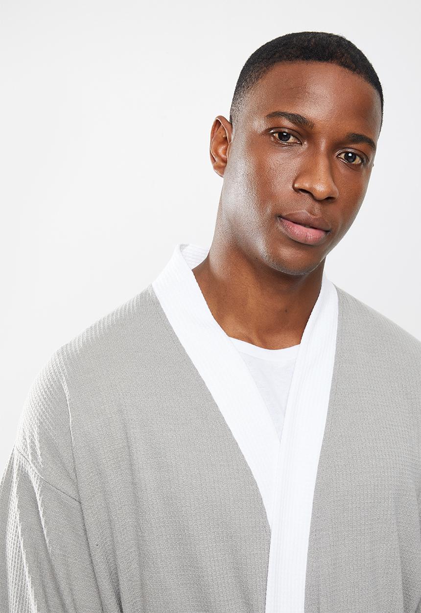 STYLE REPUBLIC - Waffle robe - grey