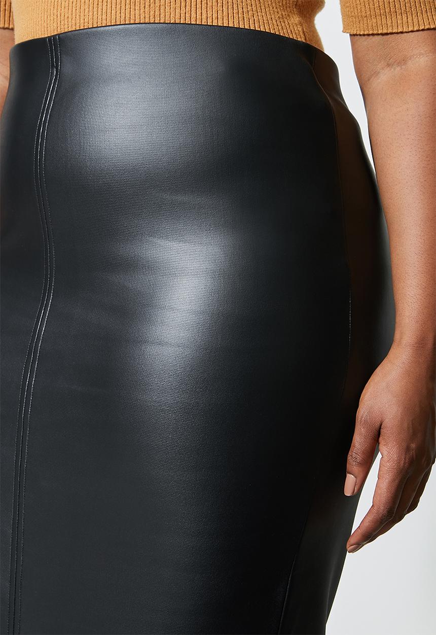 Superbalist - Coated scuba bodycon - black