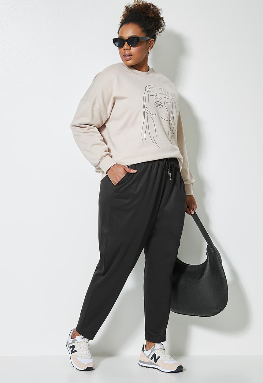 Superbalist - Premium dropped crotch jogger - black