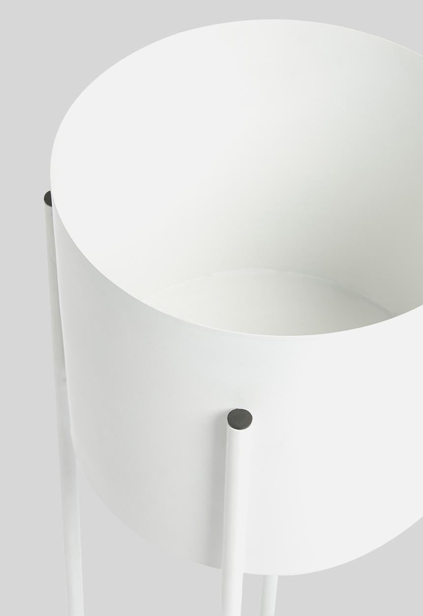 Sixth Floor - Double planter - white