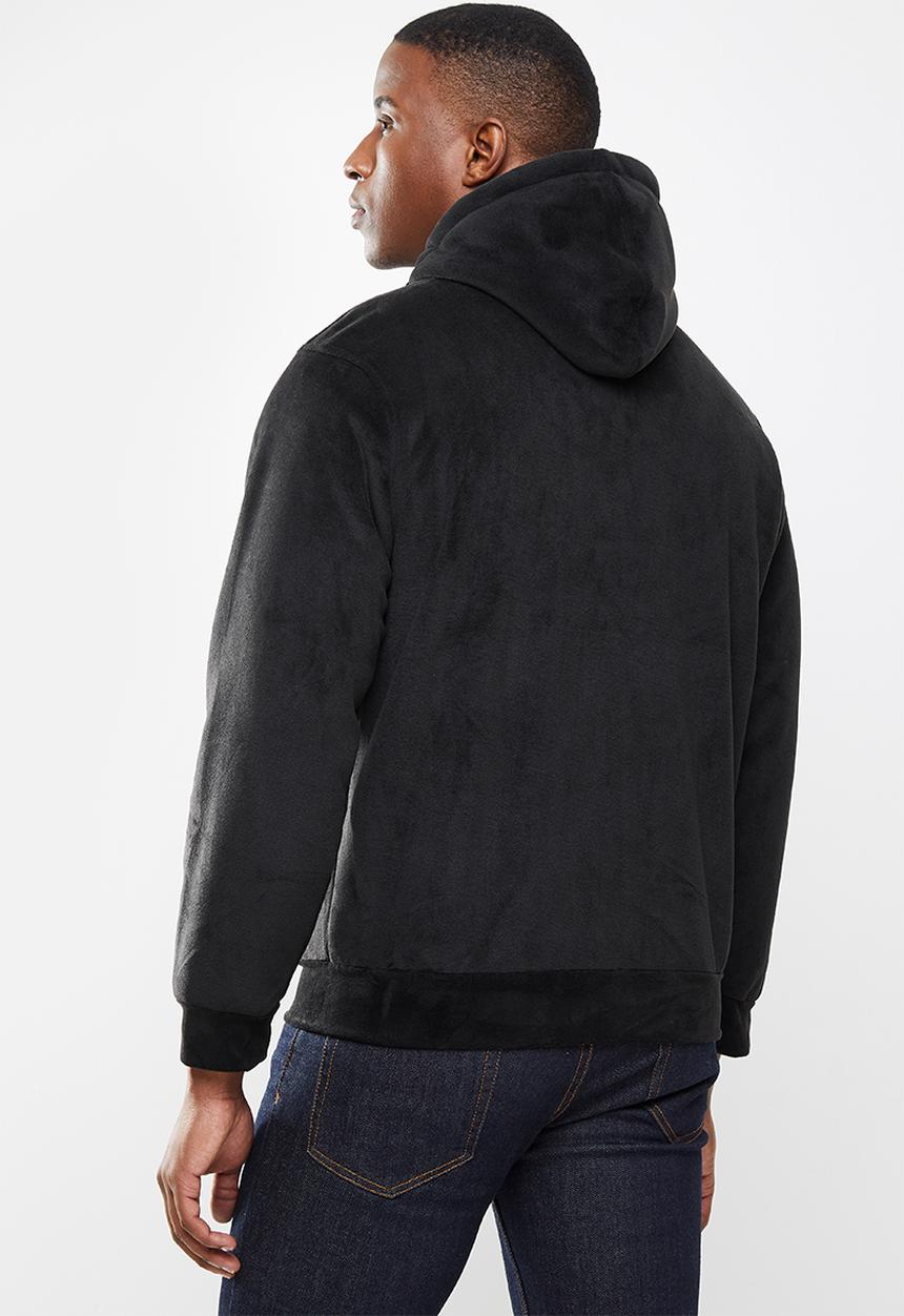STYLE REPUBLIC - Sherpa lined hooded jacket - black