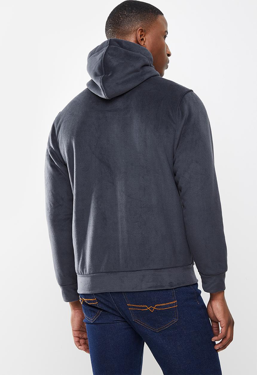 STYLE REPUBLIC - Sherpa lined hooded jacket - navy