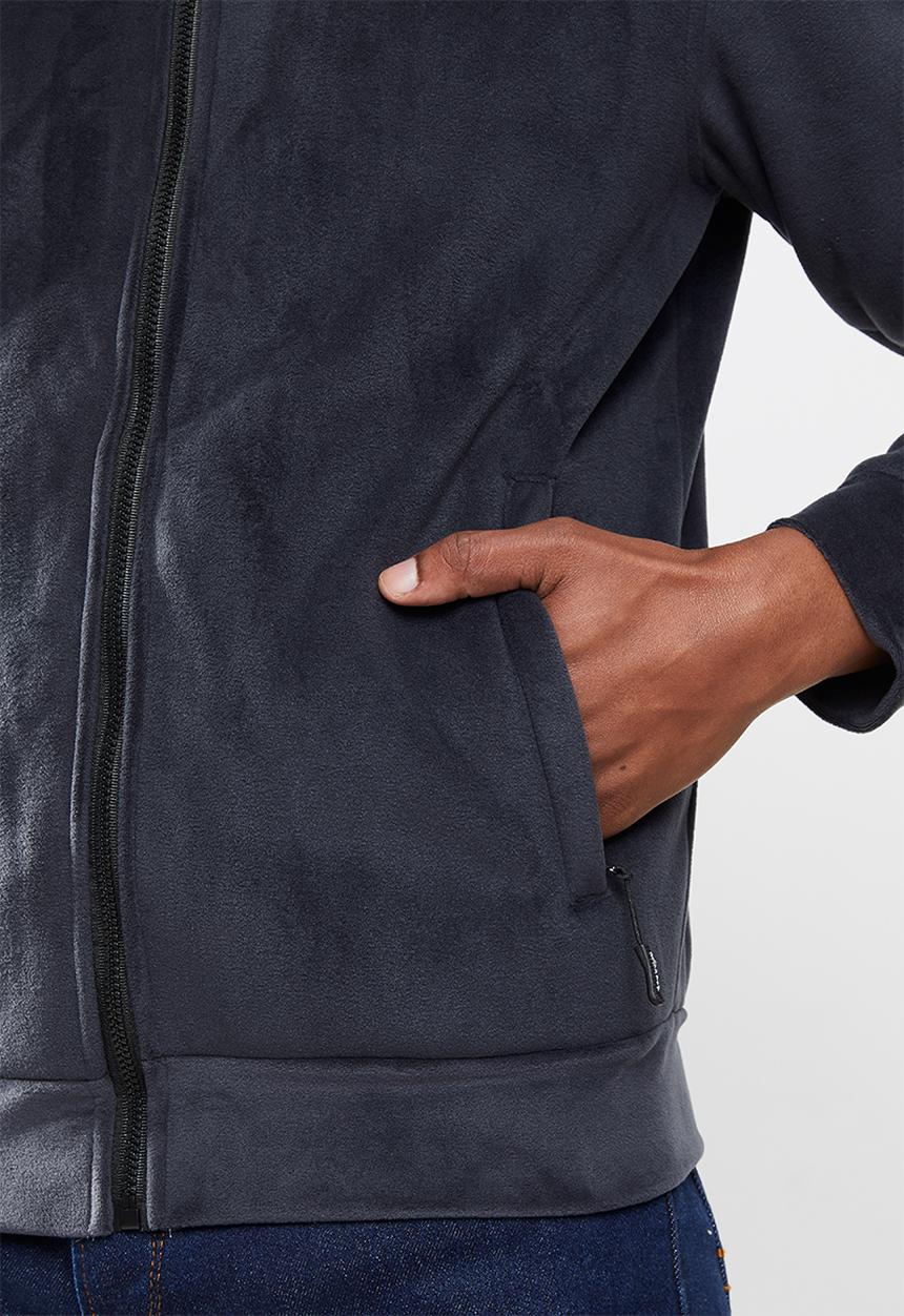 STYLE REPUBLIC - Sherpa lined hooded jacket - navy