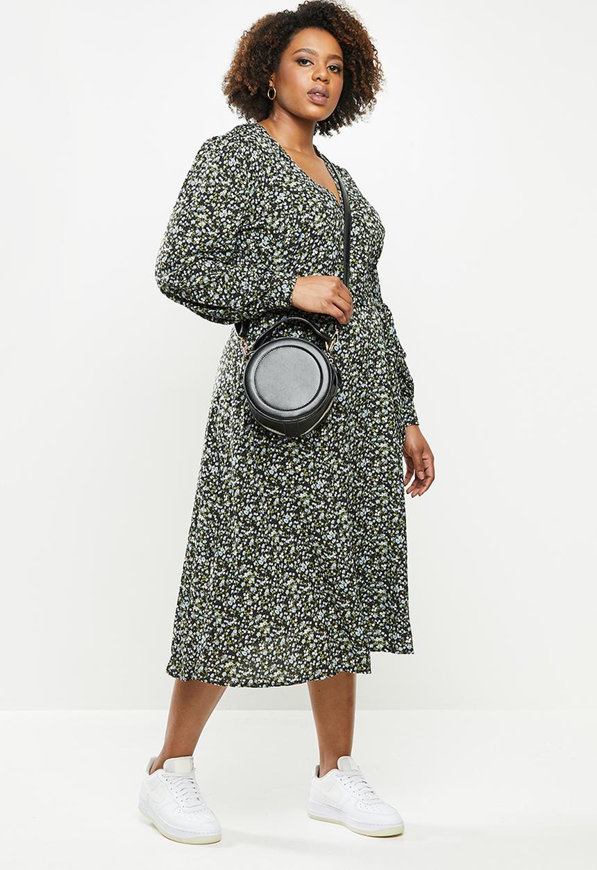 Missguided - Plus v-neck wrap midaxi dress floral - multi 