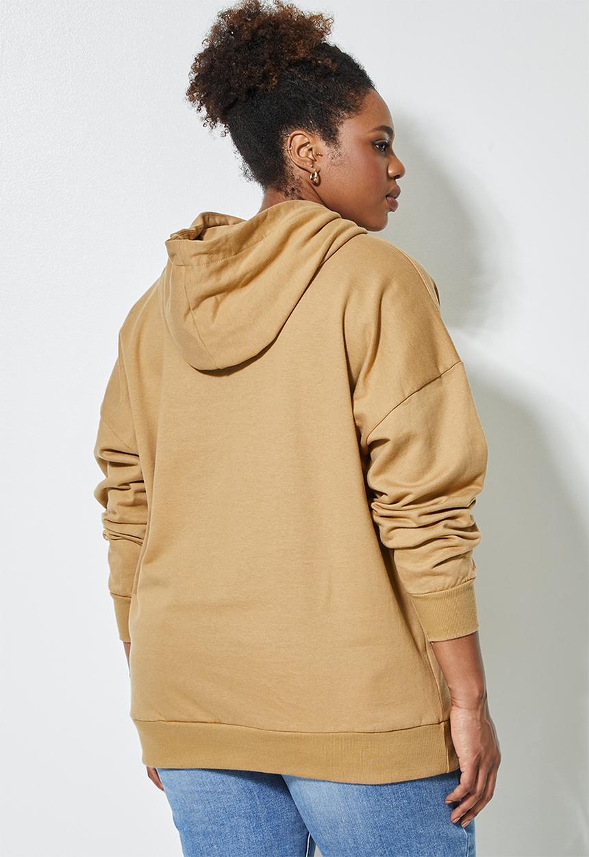 Superbalist - Longline hoodie - brown